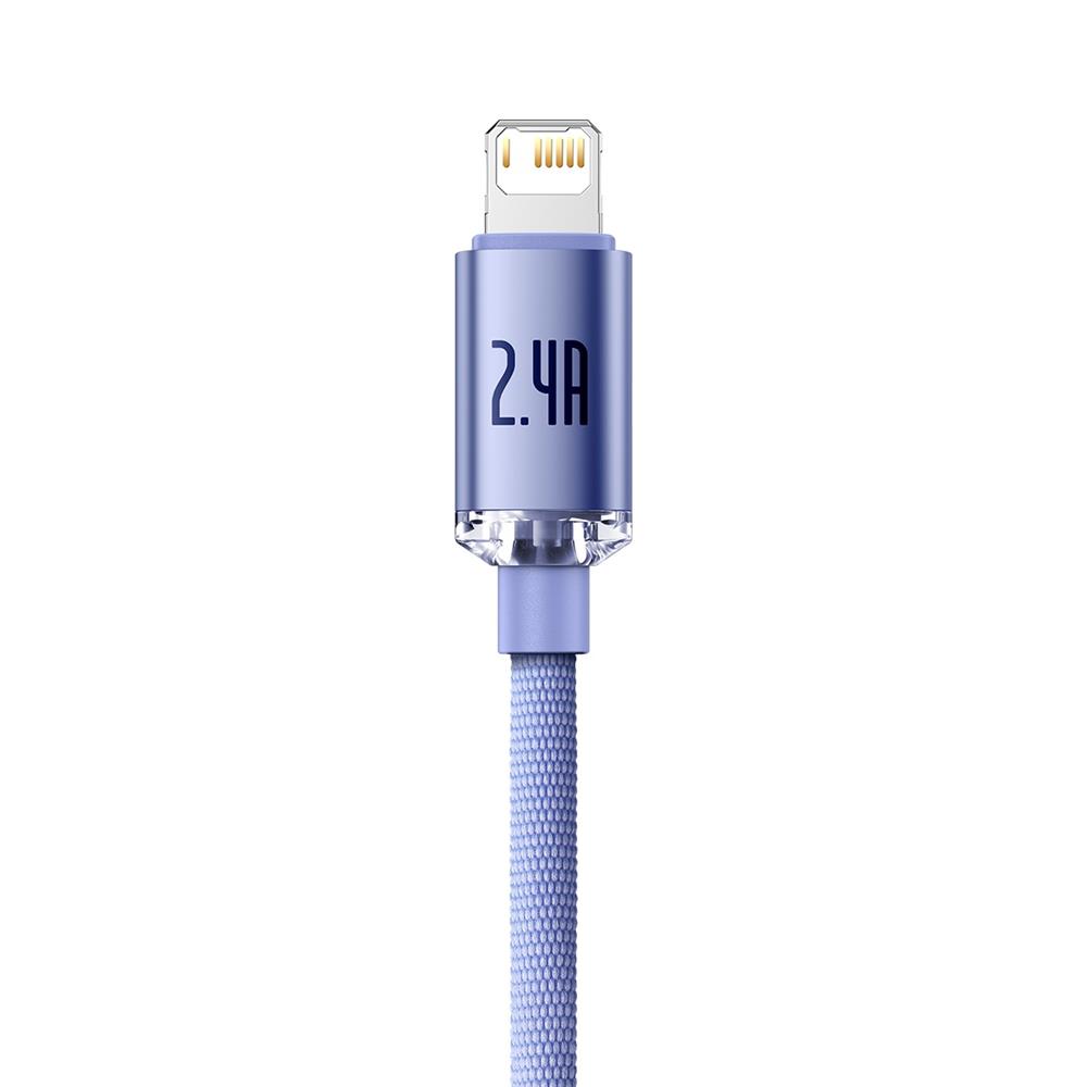 292936_oryg Baseus cable Crystal Shine USB - Lightning 2,0 m 2,4A purple