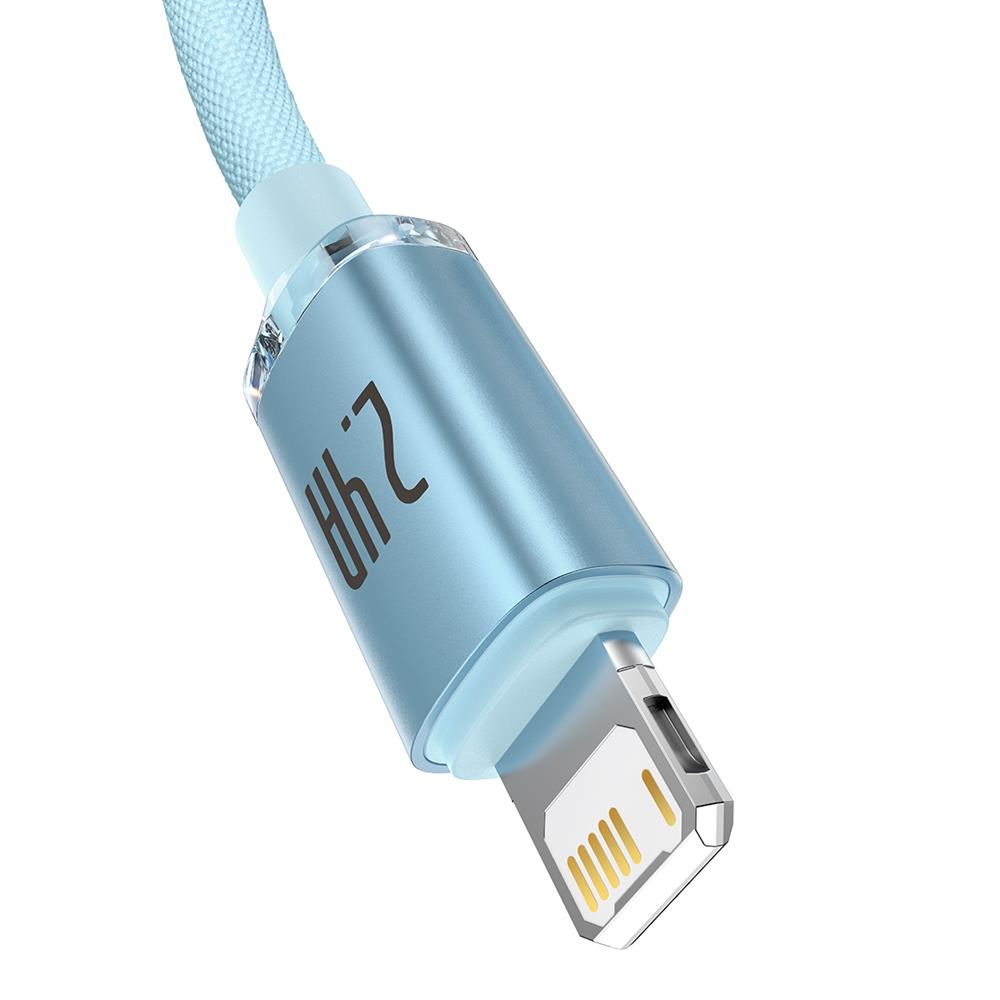 292959_oryg Baseus cable Crystal Shine USB - Lightning 2,0 m 2,4A sky blue