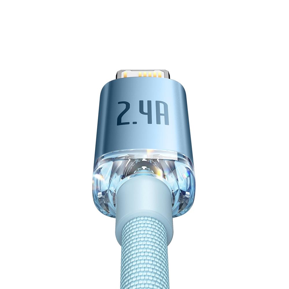 292963_oryg Baseus cable Crystal Shine USB - Lightning 2,0 m 2,4A sky blue