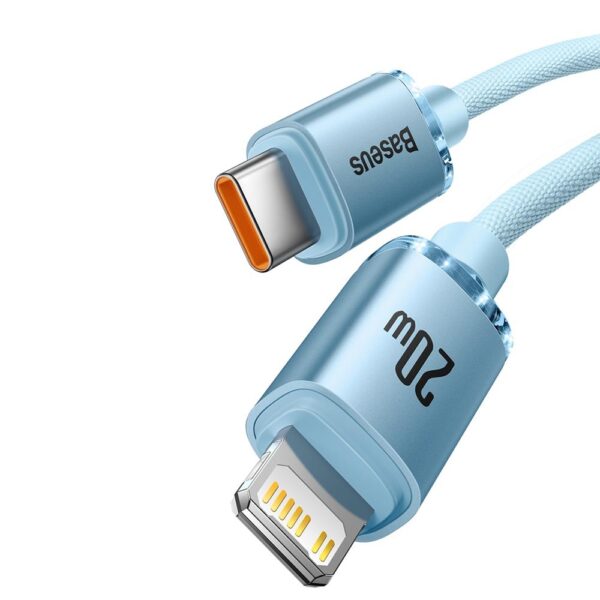 292975_oryg Baseus cable Crystal Shine USB-C - Lightning 1,2 m 20W sky blue