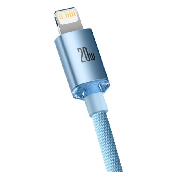 292976_oryg Baseus cable Crystal Shine USB-C - Lightning 1,2 m 20W sky blue
