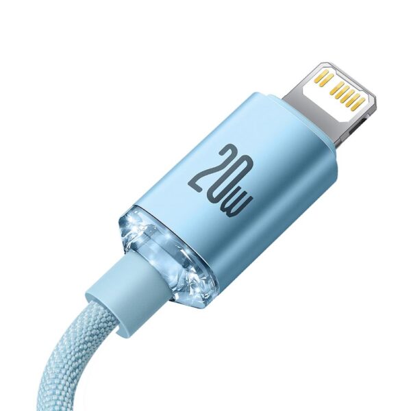 292977_oryg Baseus cable Crystal Shine USB-C - Lightning 1,2 m 20W sky blue