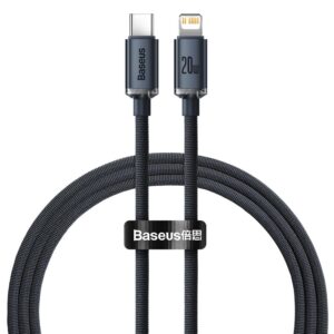 Baseus cable Crystal Shine USB-C - Lightning 1,2 m 20W black