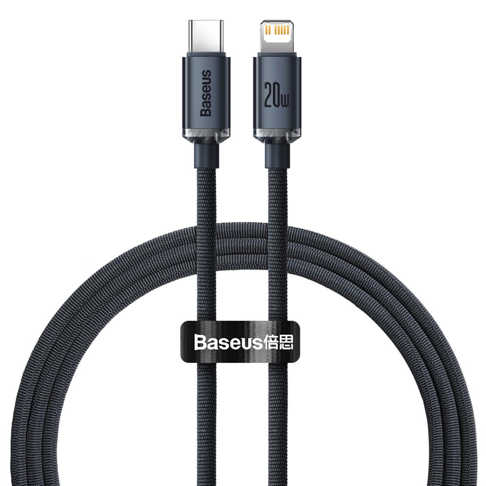 Baseus cable Crystal Shine USB-C - Lightning 1,2 m 20W black
