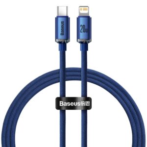 Baseus cable Crystal Shine USB-C - Lightning 1,2 m 20W blue