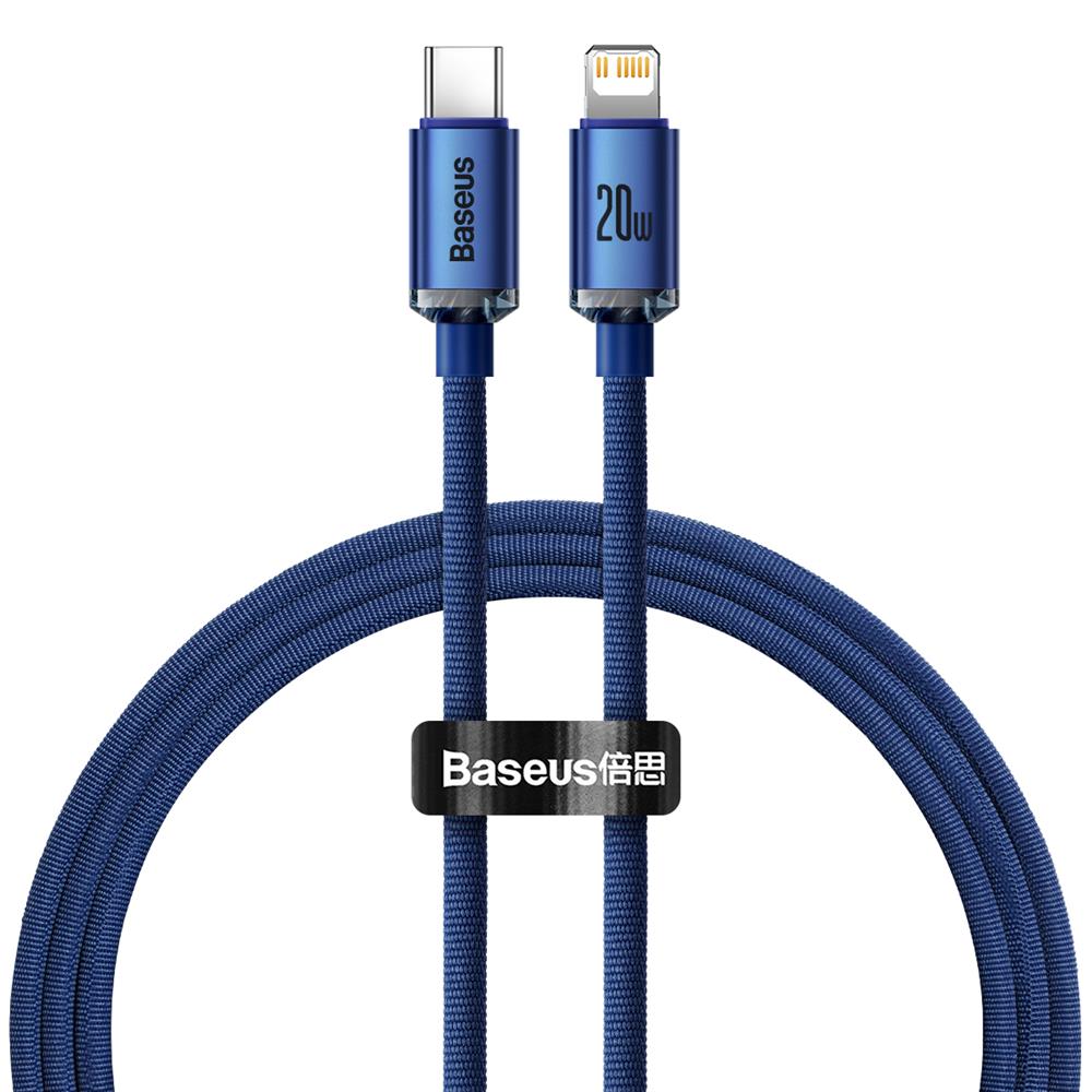 Baseus cable Crystal Shine USB-C - Lightning 1,2 m 20W blue