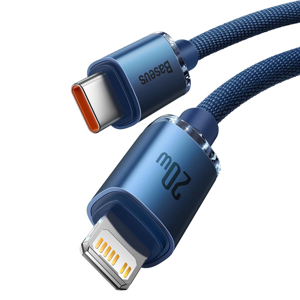 Baseus cable Crystal Shine USB-C - Lightning 1,2 m 20W blue
