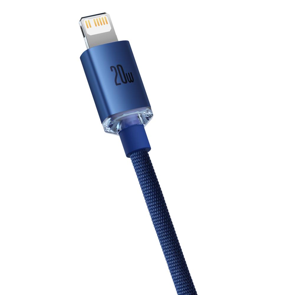 Baseus cable Crystal Shine USB-C - Lightning 1,2 m 20W blue