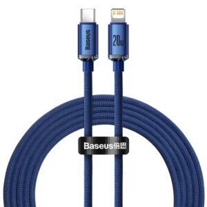 Baseus cable Crystal Shine USB-C - Lightning 2,0 m 20W blue