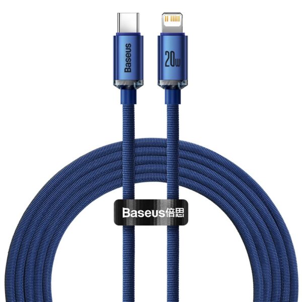 293030_oryg Baseus cable Crystal Shine USB-C - Lightning 2,0 m 20W blue