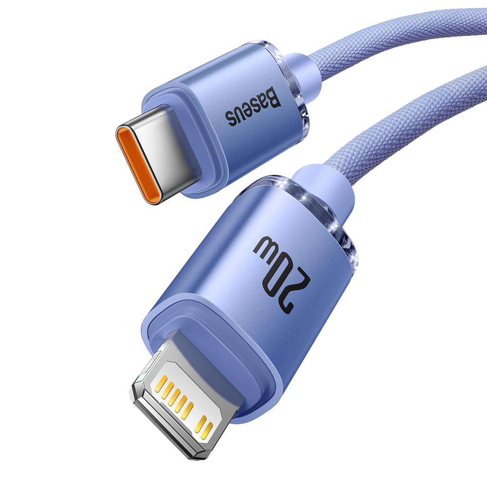 293038_oryg Baseus cable Crystal Shine USB-C - Lightning 2,0 m 20W purple