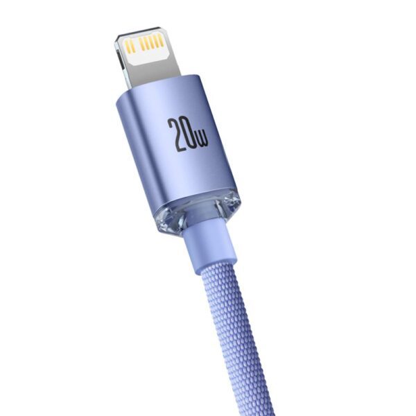 293039_oryg Baseus cable Crystal Shine USB-C - Lightning 2,0 m 20W purple