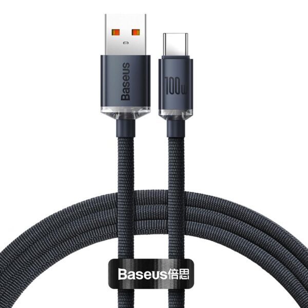 Baseus cable Crystal Shine USB - USB-C 1,2 m 100W black