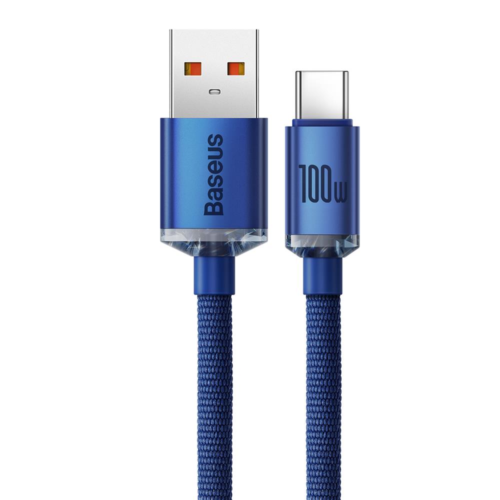 Baseus cable Crystal Shine USB - USB-C 1,2 m 100W blue