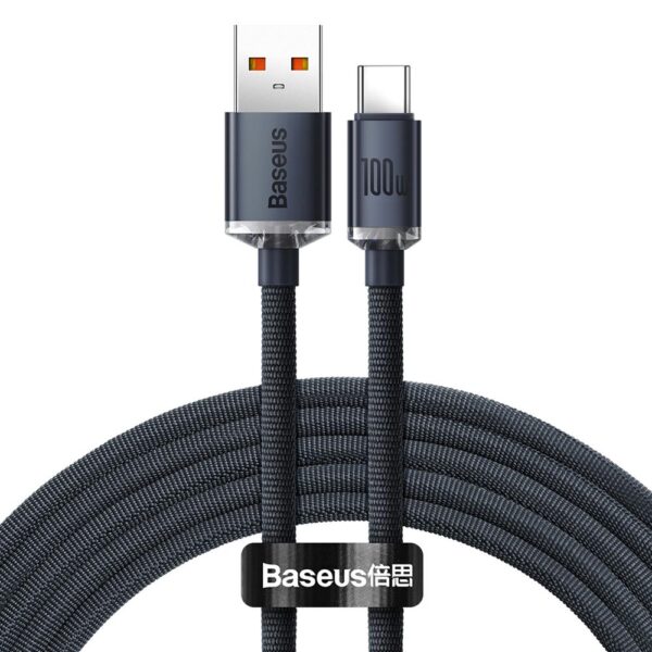 Baseus cable Crystal Shine USB - USB-C 2,0 m 100W black