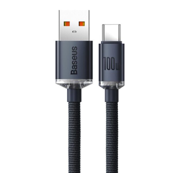 Baseus cable Crystal Shine USB - USB-C 2,0 m 100W black