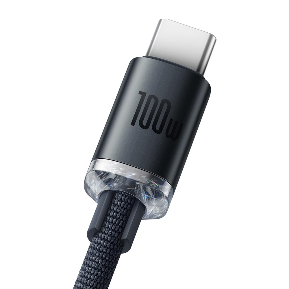 Baseus cable Crystal Shine USB - USB-C 2,0 m 100W black