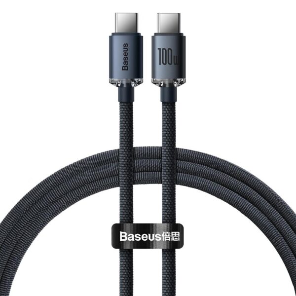 Baseus cable Crystal Shine USB-C - USB-C 1,2 m 100W black
