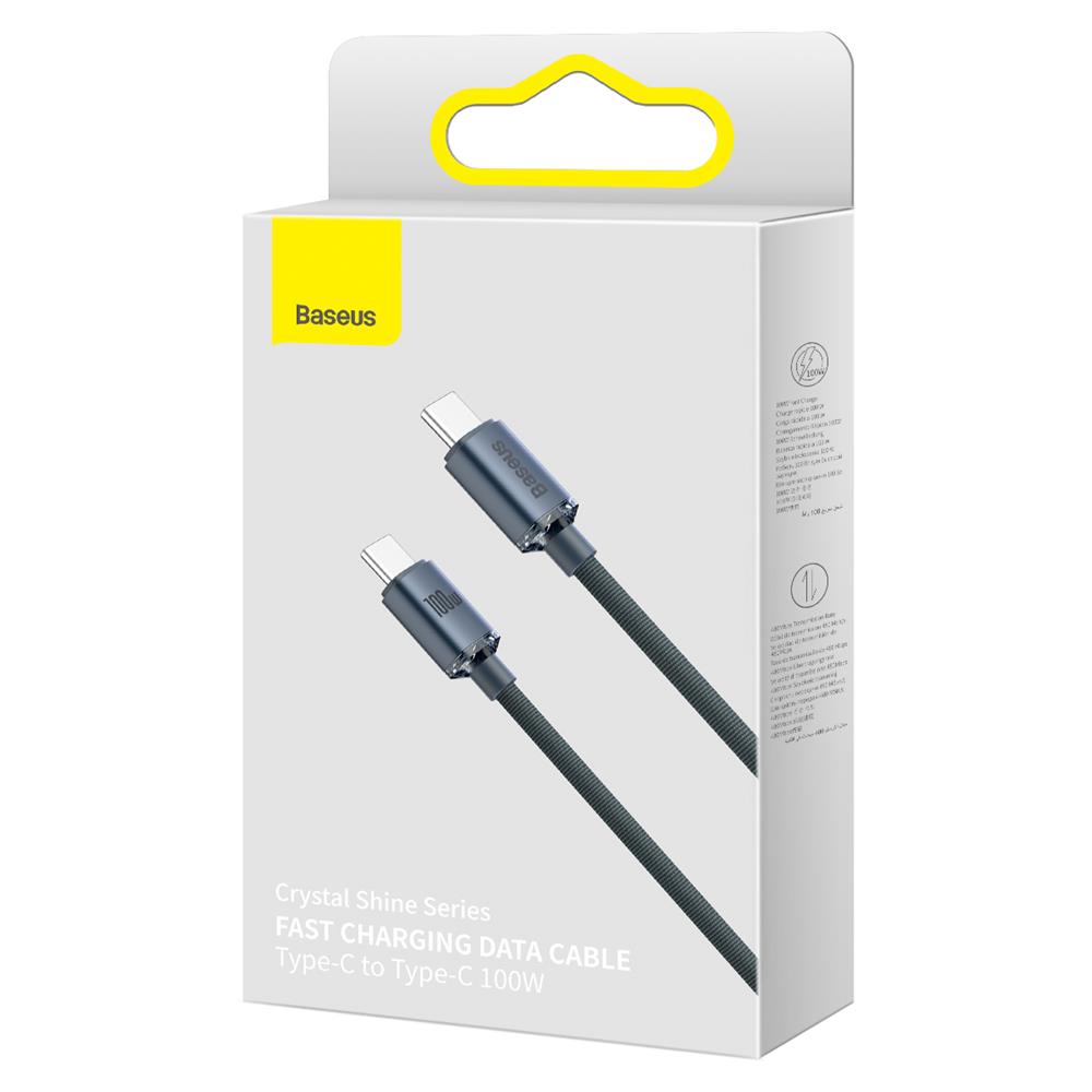 Baseus cable Crystal Shine USB-C - USB-C 1,2 m 100W black