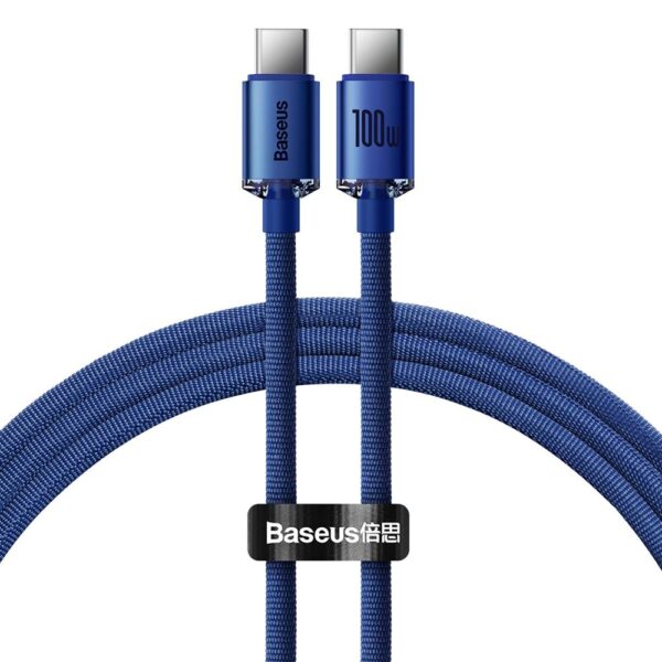 Baseus cable Crystal Shine USB-C - USB-C 1,2 m 100W blue
