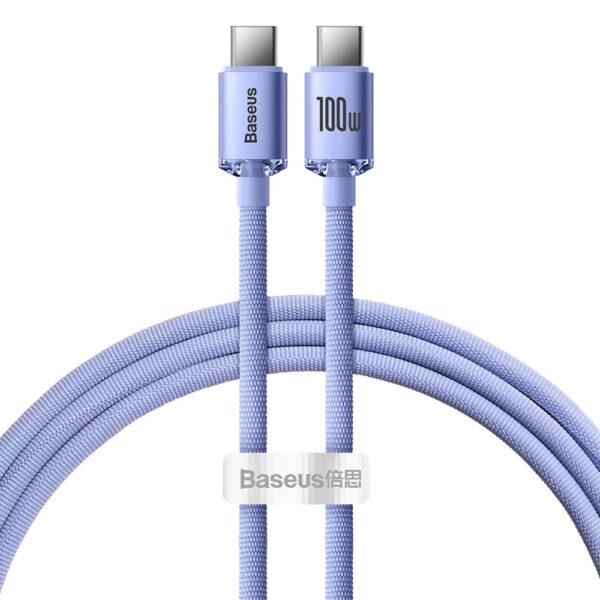 293094_oryg Baseus cable Crystal Shine USB-C - USB-C 1,2 m 100W purple