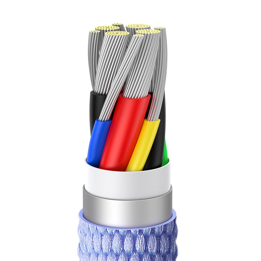 293096_oryg Baseus cable Crystal Shine USB-C - USB-C 1,2 m 100W purple