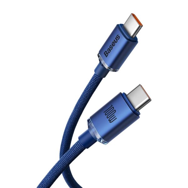 Baseus cable Crystal Shine USB-C - USB-C 2,0 m 100W blue