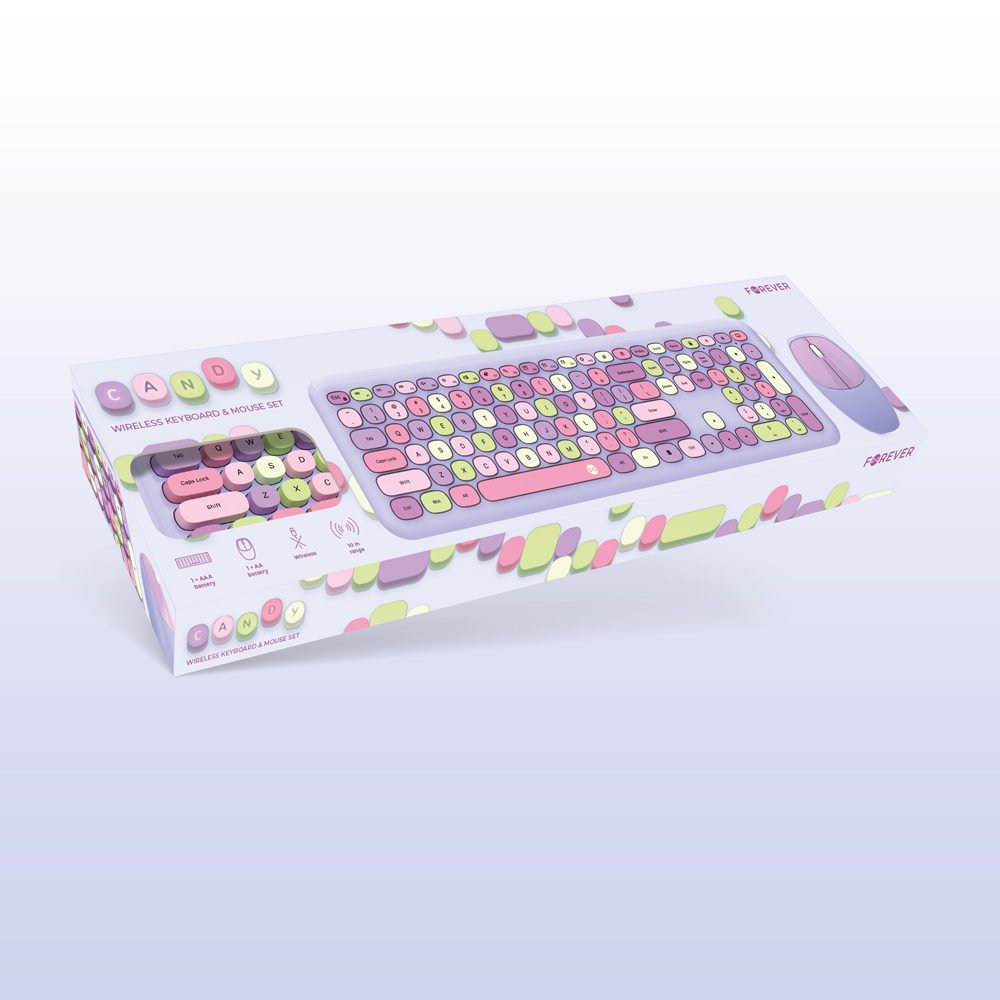 Forever keyboard + mouse Candy violet