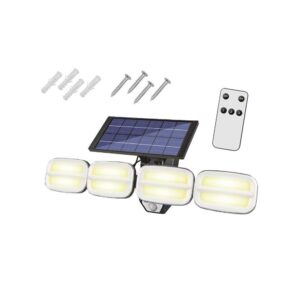 Solar wall lamp with adjustment and remote 8 LED COB 800lm PIR IP65 4800mAh