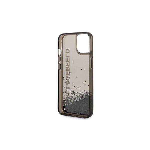 Karl Lagerfeld case for iPhone 14 Pro 6,1" KLHCP14LLCKVK black hard case Magsafe Liq Glitter Elong