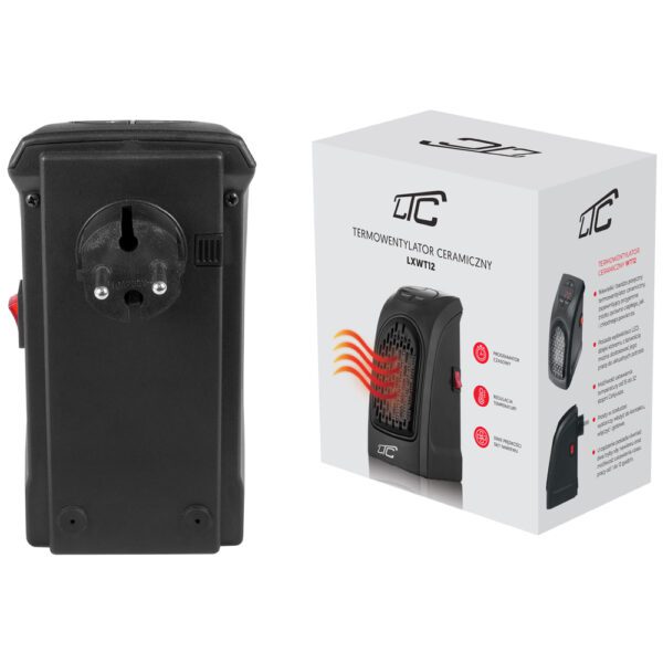 Black heater LTC 400W/230V with ceramic heating element