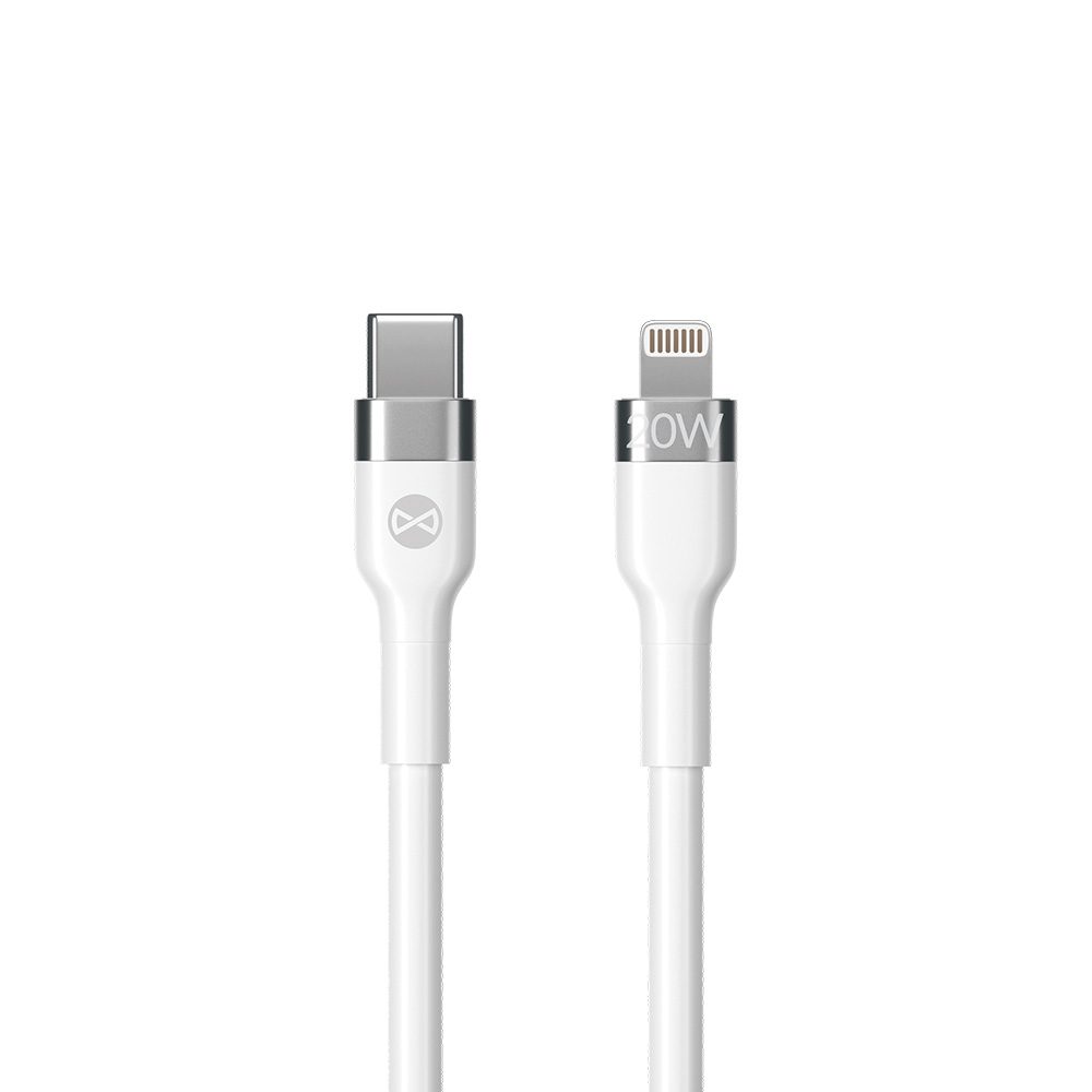 Forever Flexible cable USB-C - Lightning 1,0 m 20W white