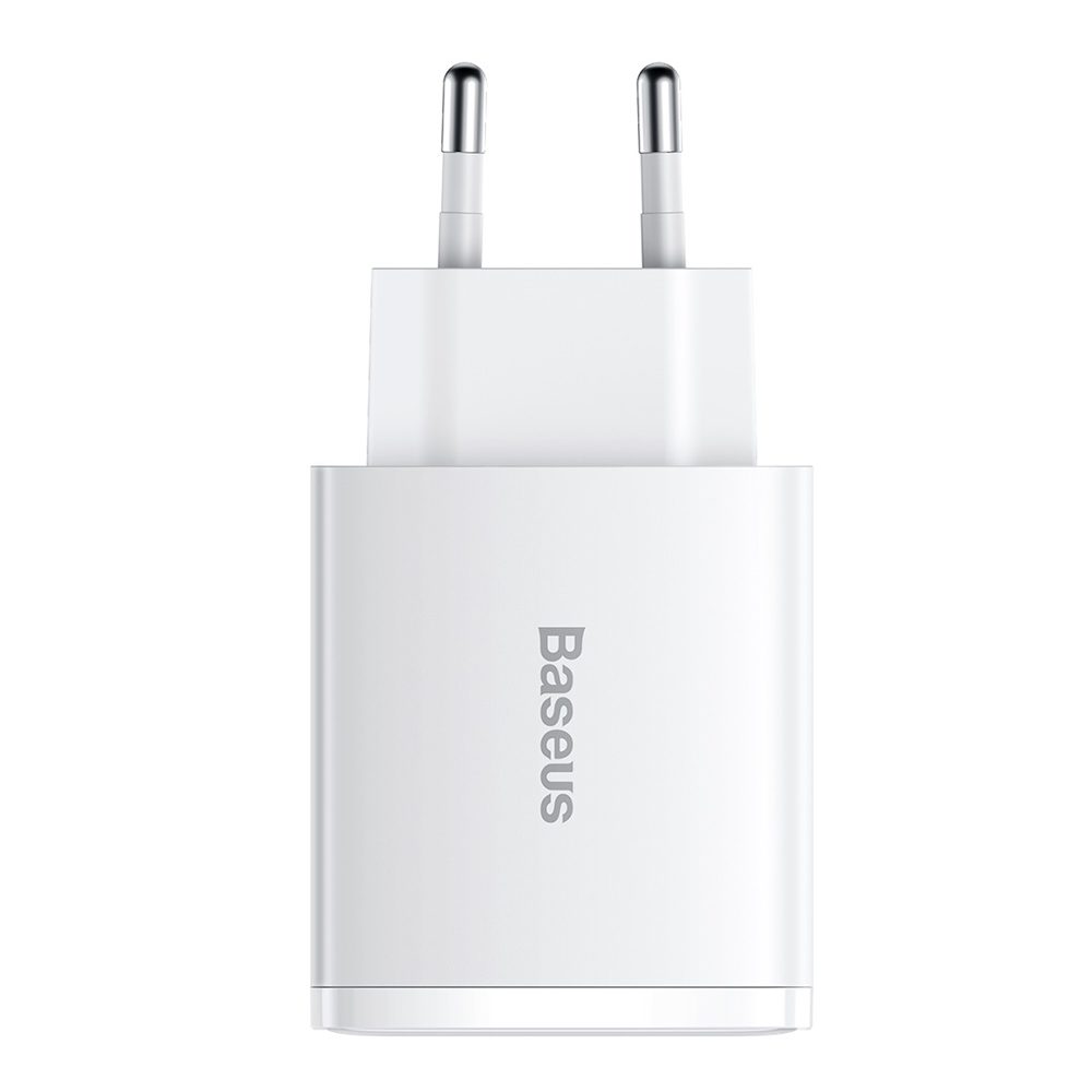 299828_oryg Baseus wall charger Compact PD 30W 1x USB-C 2x USB white