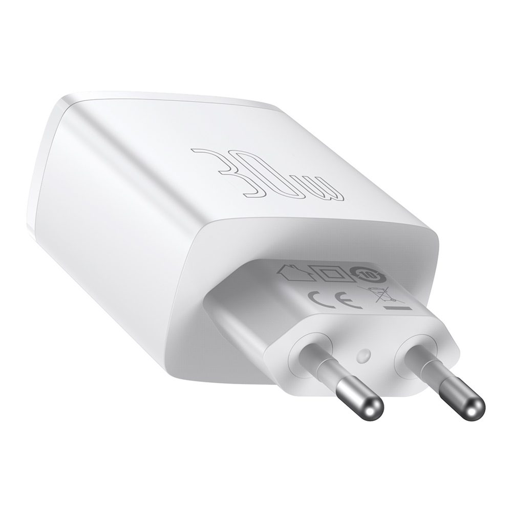 299830_oryg Baseus wall charger Compact PD 30W 1x USB-C 2x USB white