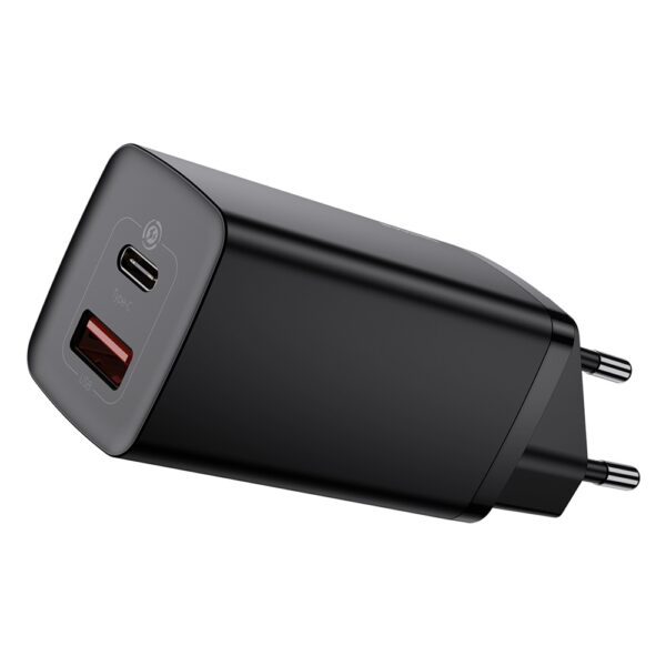 Baseus wall charger GaN2 Lite PD 65W 1x USB-C 1x USB black