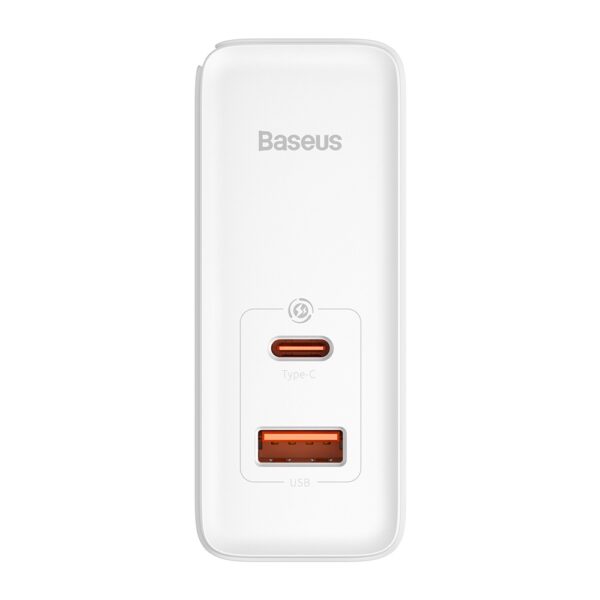 Baseus wall charger GaN5 Pro PD 100W 1x USB-C 1x USB white+ USB-C - USB-C