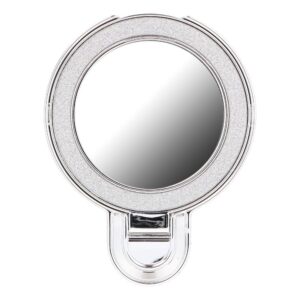 Phone stand CIRCLE MIRROR - stick-on - silver