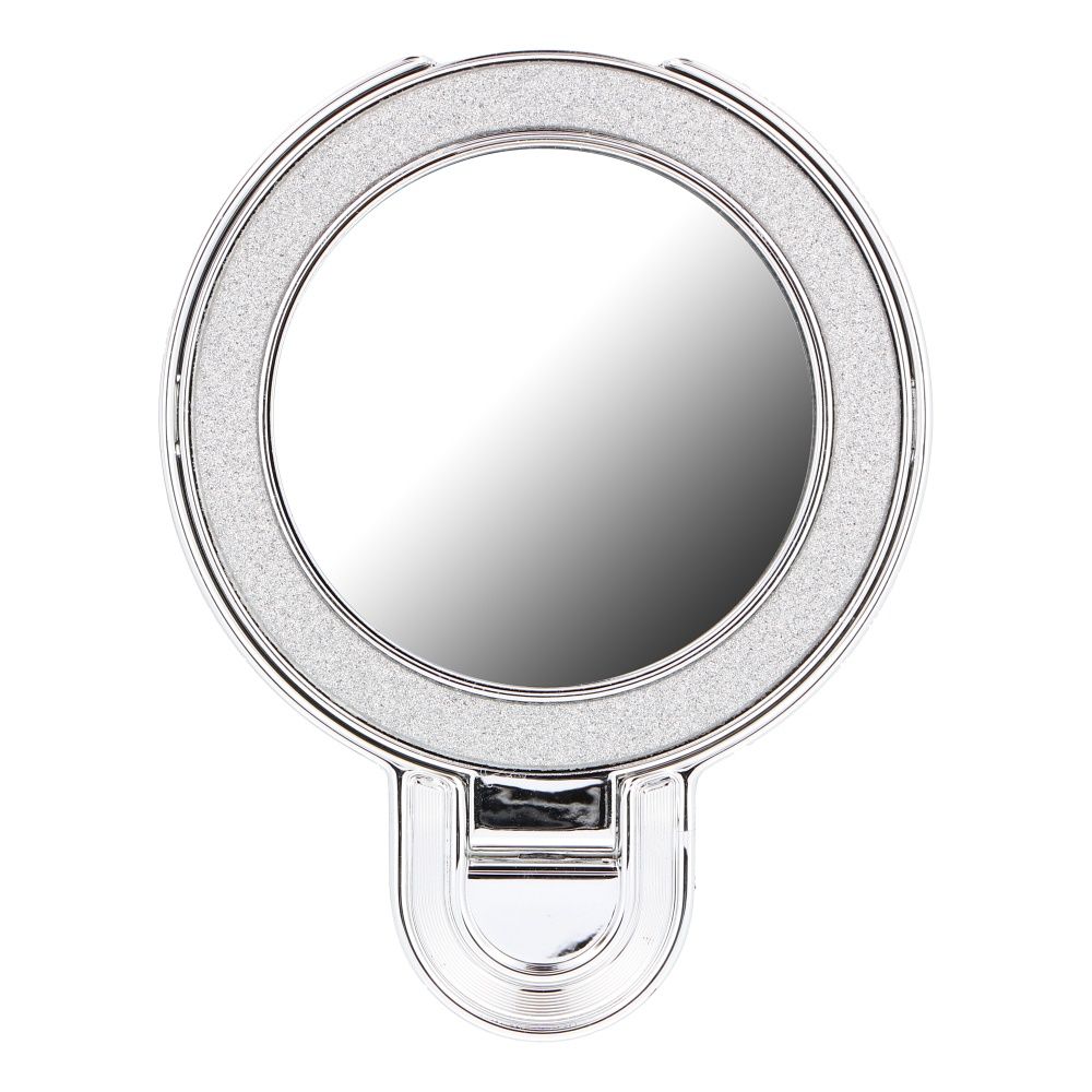 Phone stand CIRCLE MIRROR - stick-on - silver