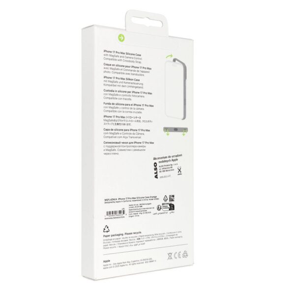 iPhone 17 Pro Max Silicone Case with MagSafe – Orange