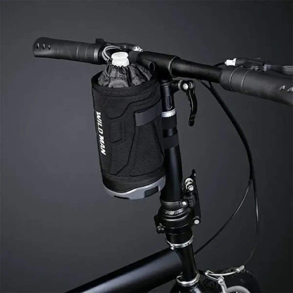 2ba3e051ee3806b41b22e631955cf6f5 WILDMAN traveling bag for bottle cage for bike handlebad 1L R1 black