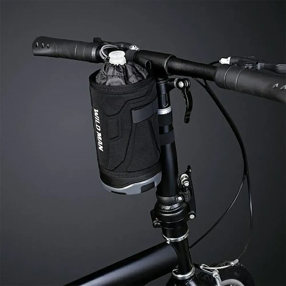 2ba3e051ee3806b41b22e631955cf6f5 WILDMAN traveling bag for bottle cage for bike handlebad 1L R1 black