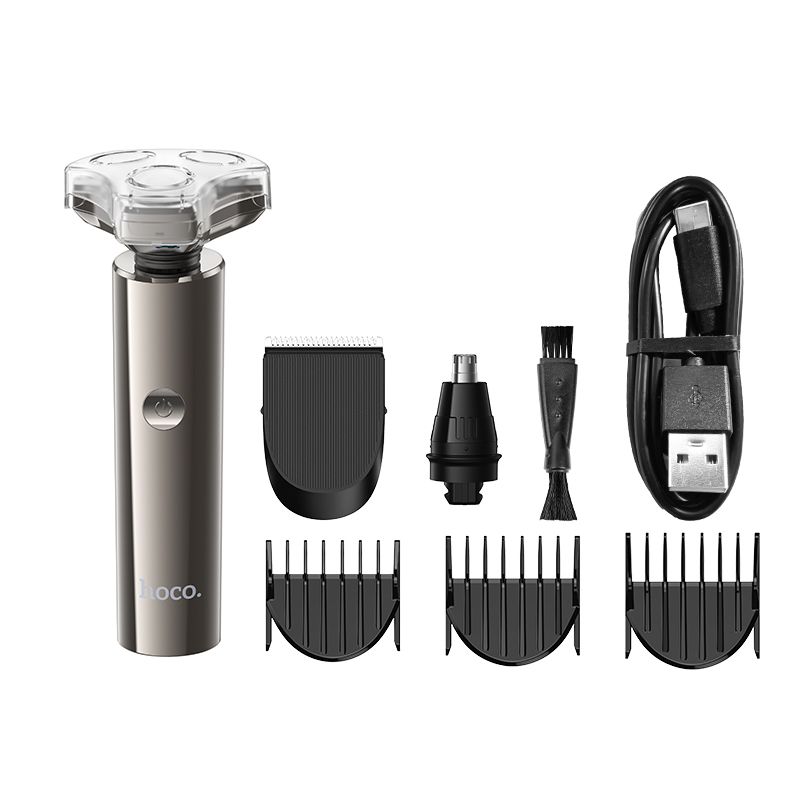 Shaving set 3in1 Hoco HP36 metal gray