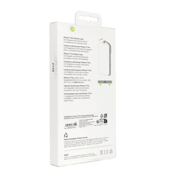 iPhone 17 Pro Silicone Case with MagSafe – Orange