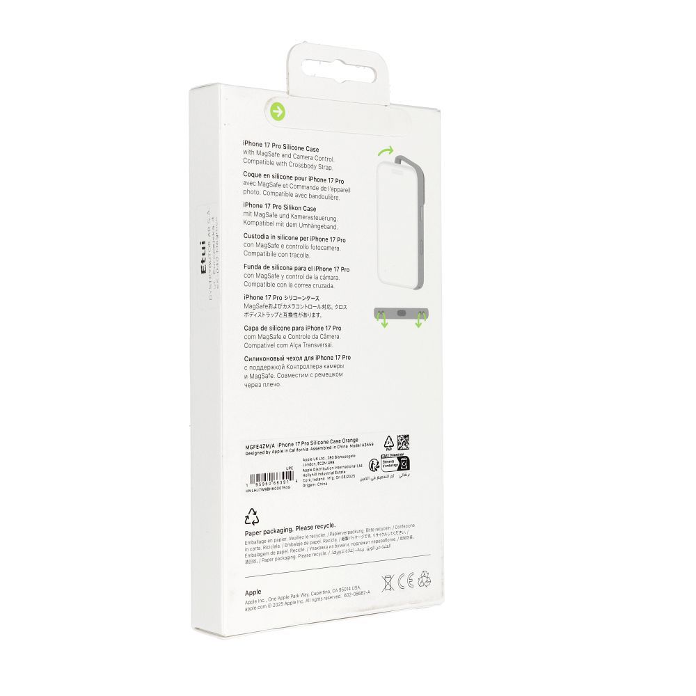 iPhone 17 Pro Silicone Case with MagSafe – Orange