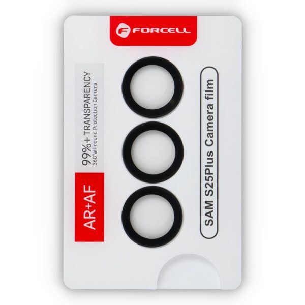 Forcell Premium Camera Lens Tempered Glass - for Samsung Galaxy S25 Plus Blue Black