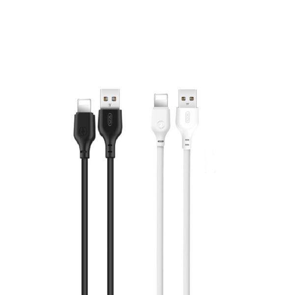 300580_oryg XO cable NB103 USB - Lightning 1,0 m 2,1A black 30pcs / white 20pcs set