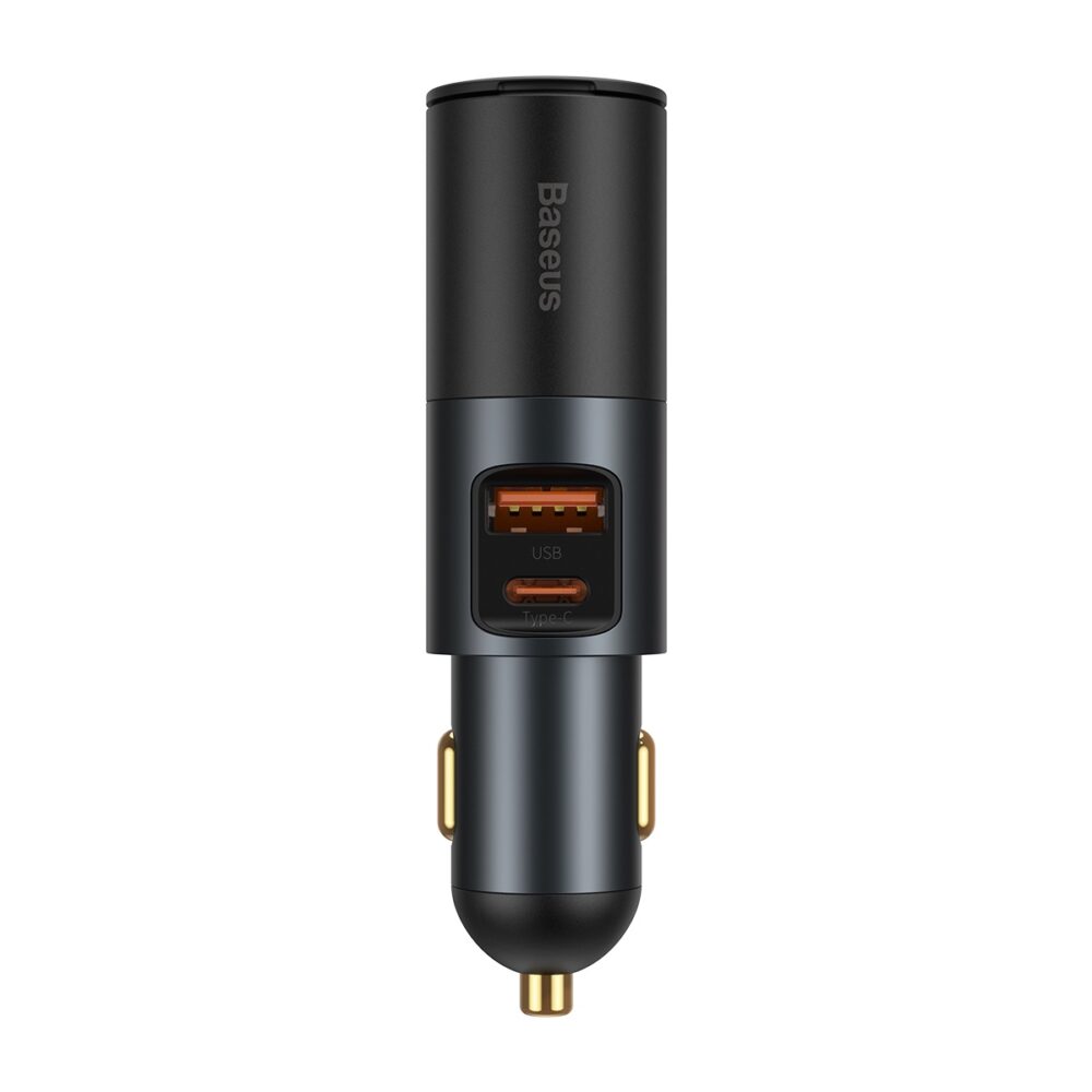 301192_oryg Baseus car charger Share Together PD 120W 1x USB 1x USB-C gray with car lighter socket