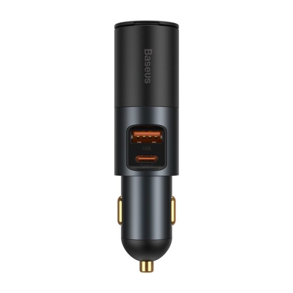 301192_oryg Baseus car charger Share Together PD 120W 1x USB 1x USB-C gray with car lighter socket