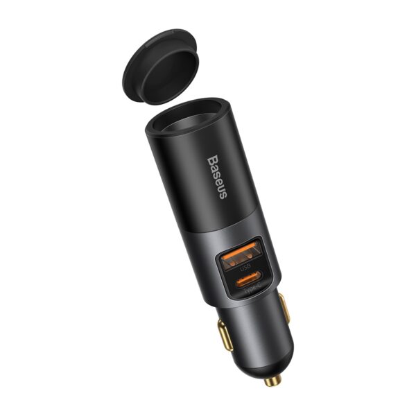 301193_oryg Baseus car charger Share Together PD 120W 1x USB 1x USB-C gray with car lighter socket