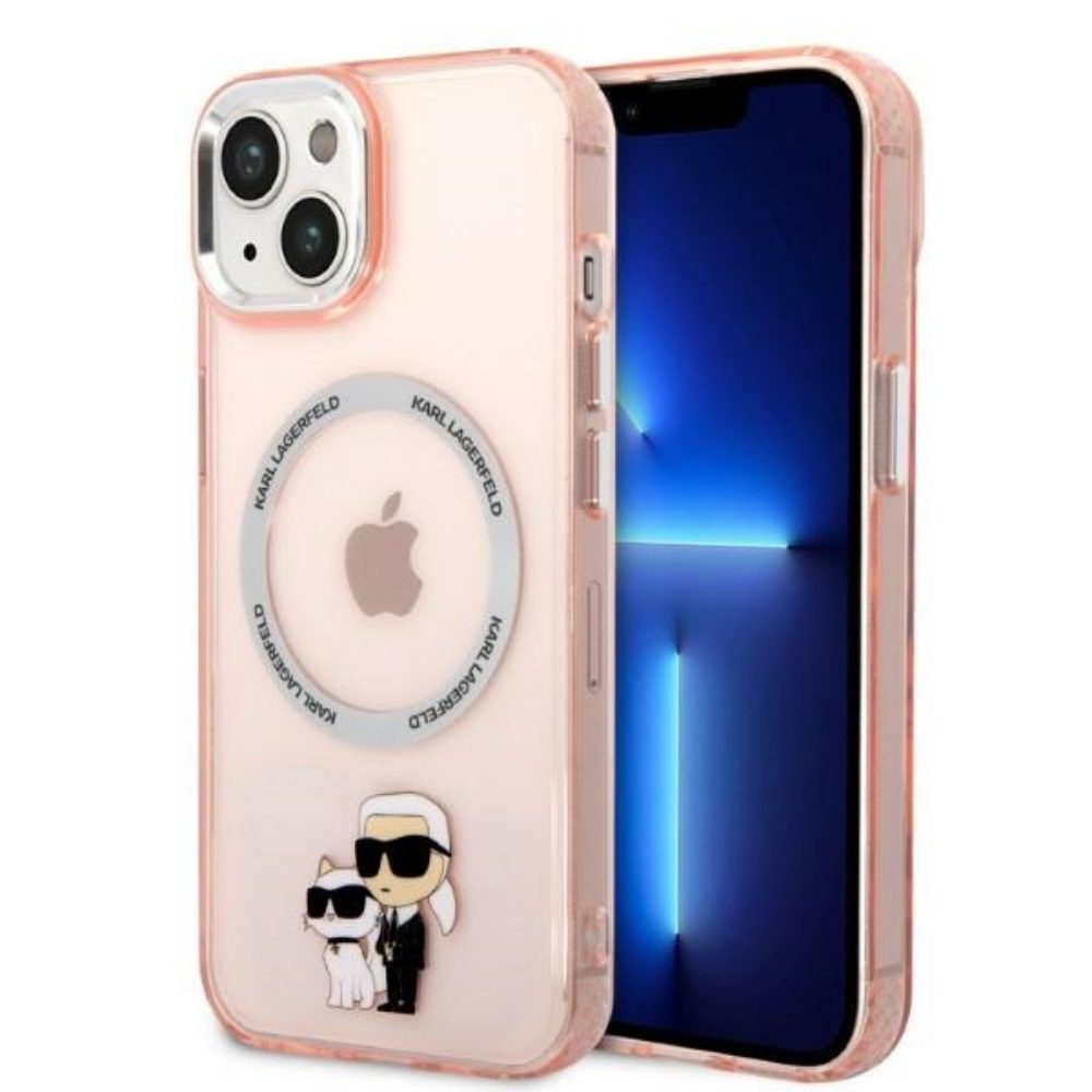 Karl Lagerfeld case for iPhone 14 6,1" KLHMP14SHNKCIP pink hardcase Magsafe IML NFT K&C